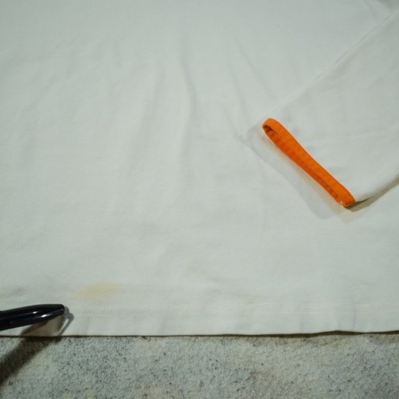 Tommy Hilfiger White Orange Hoodie L/S Sweatshirt - Picture 7 of 8